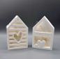 Preview: Deko - 2er Pack Lichthäuschen "Herz & Home" incl. LED-Lichterkette