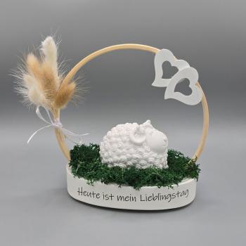 Deko - Schaf "Heute ist mein Lieblingstag"
