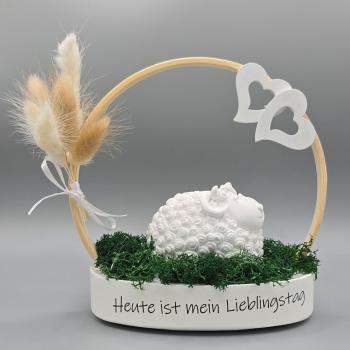 Deko - Schaf "Heute ist mein Lieblingstag"