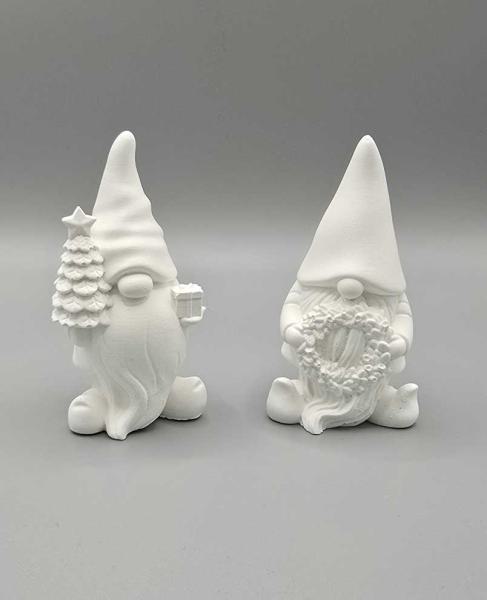 Deko Set Weihnachtswichtel "Tanne und Kranz" - Frontalansicht